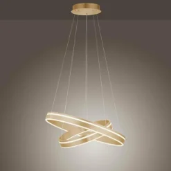 Suspension Paul-Neuhaus Q-VITO LED Laiton, 2 lumières, Télécommandes