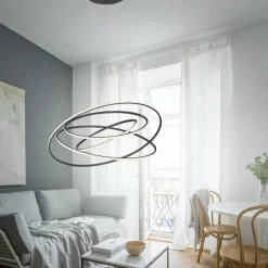 Suspension Paul-Neuhaus TESSARA LED Anthracite, 1 lumière, Télécommandes