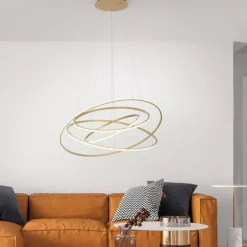 Suspension Paul-Neuhaus TESSARA LED Or, 1 lumière, Télécommandes