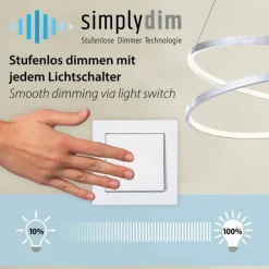 Suspension Paul-Neuhaus TITUS LED Blanc, 1 lumière