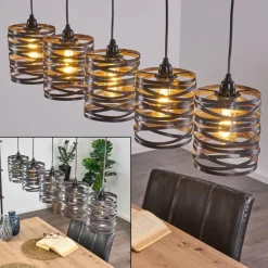 Suspension Pauluspolder Gris, 5 lumières