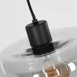 Suspension Pedreles Noir, 1 lumière