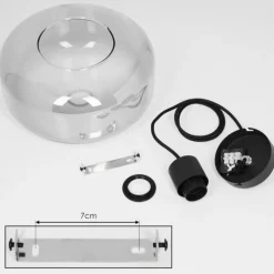 Suspension Pedreles Noir, 1 lumière