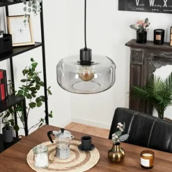 Suspension Pedreles Noir, 1 lumière