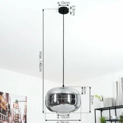 Suspension Peonniemi Noir, 1 lumière