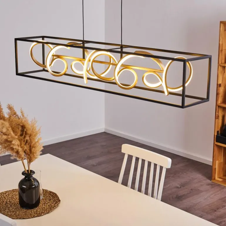 Suspension Pericos LED Noir, 4 lumières