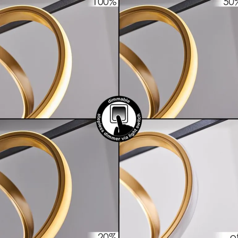 Suspension Pericos LED Noir, 4 lumières