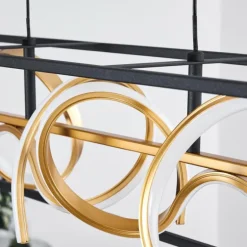 Suspension Pericos LED Noir, 4 lumières