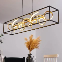 Suspension Pericos LED Noir, 4 lumières