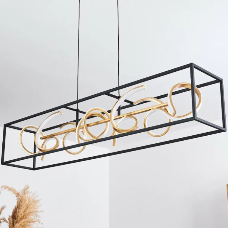 Suspension Pericos LED Noir, 4 lumières