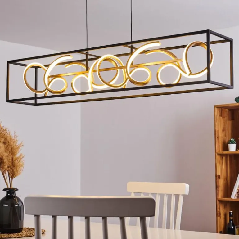 Suspension Pericos LED Noir, 4 lumières