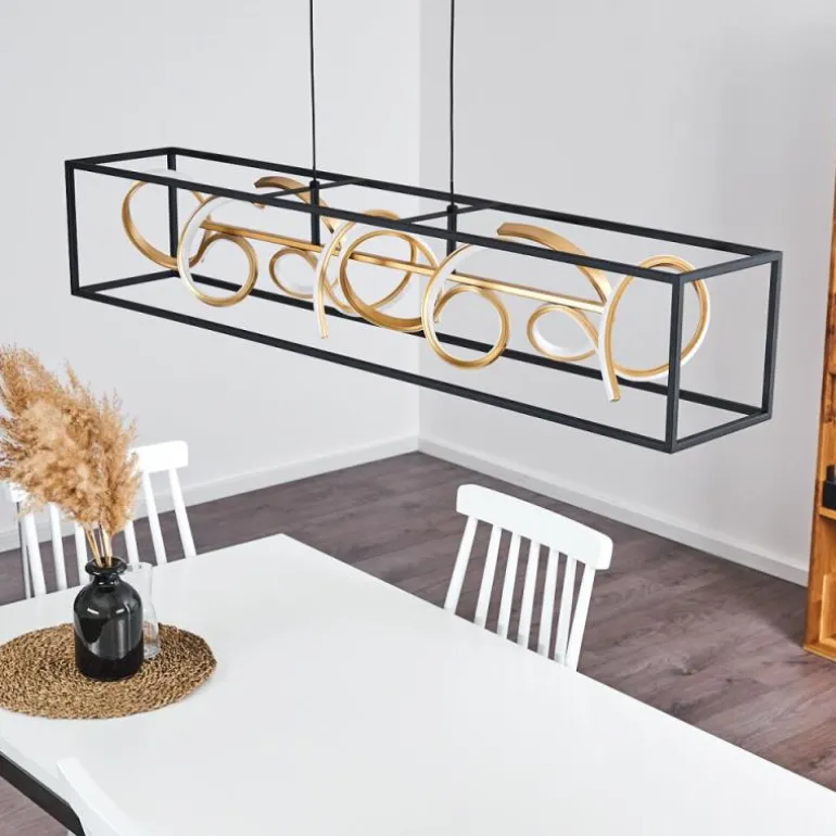 Suspension Pericos LED Noir, 4 lumières