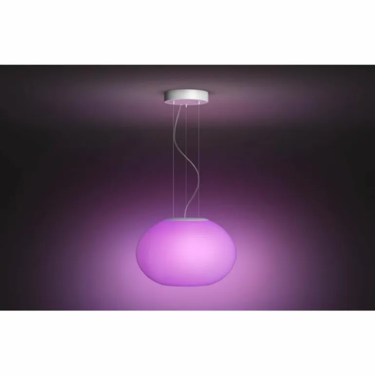 Suspension Philips Hue Ambiance White & Color Flourish LED Blanc, 1 lumière, Changeur de couleurs