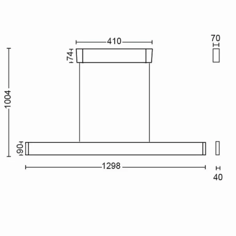 Suspension Philips Hue White & Colour Ambiance Ensis LED Blanc, 2 lumières, Changeur de couleurs