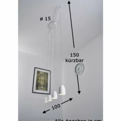 Suspension Philips myLiving WOLGA LED Blanc, 4 lumières