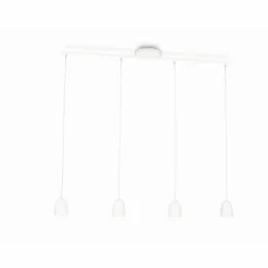 Suspension Philips myLiving WOLGA LED Blanc, 4 lumières