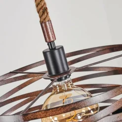 Suspension Pierrefonds Écru, Noir, 3 lumières