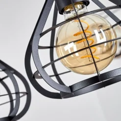 Suspension Pila Écru, Noir, 3 lumières