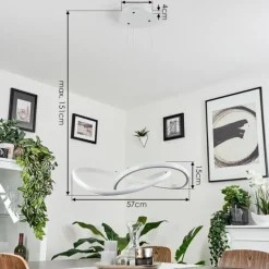 Suspension Pitasch LED Blanc, 1 lumière