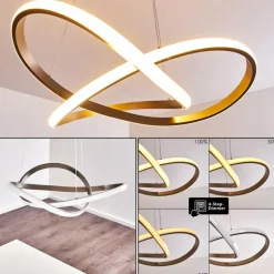 Suspension Pitasch LED Nickel mat, 1 lumière