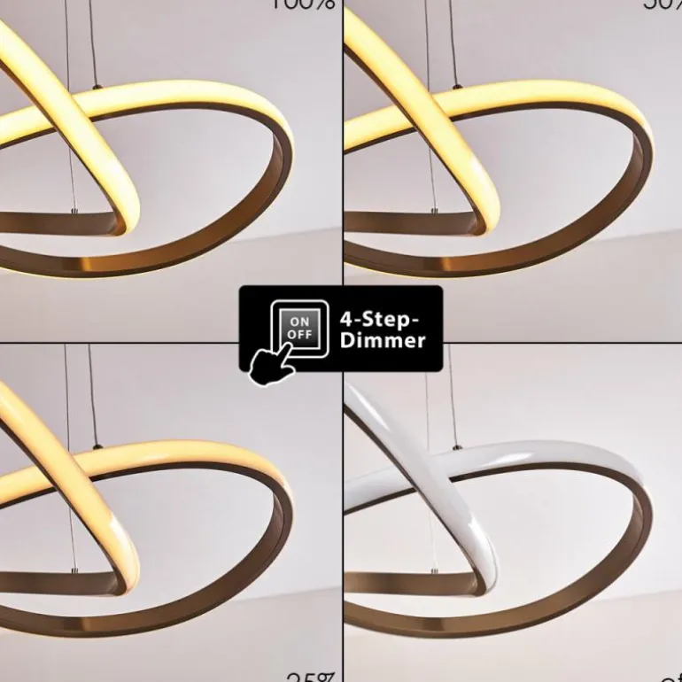 Suspension Pitasch LED Nickel mat, 1 lumière