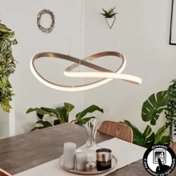 Suspension Pitasch LED Nickel mat, 1 lumière