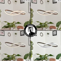 Suspension Pitasch LED Nickel mat, 1 lumière