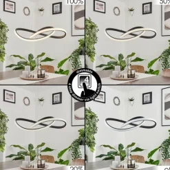 Suspension Pitasch LED Noir, 1 lumière