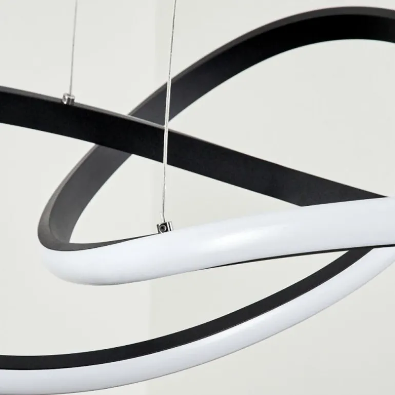 Suspension Pitasch LED Noir, 1 lumière