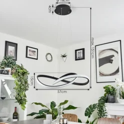 Suspension Pitasch LED Noir, 1 lumière