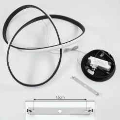 Suspension Pitasch LED Noir, 1 lumière