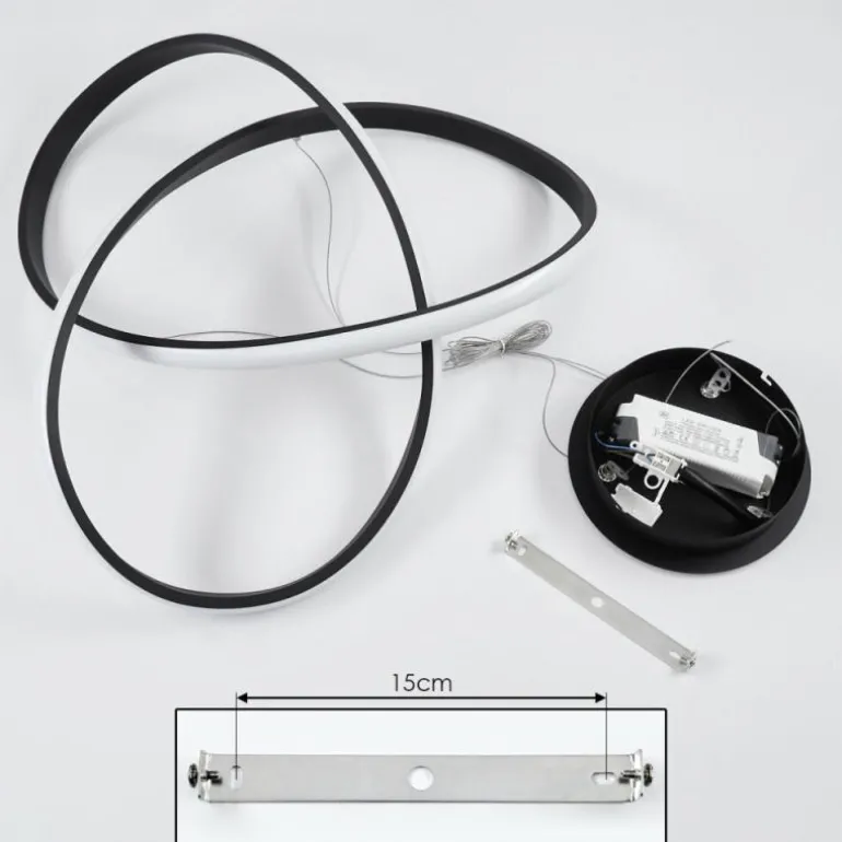 Suspension Pitasch LED Noir, 1 lumière