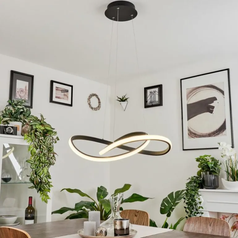 Suspension Pitasch LED Noir, 1 lumière