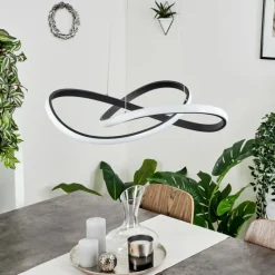 Suspension Pitasch LED Noir, 1 lumière