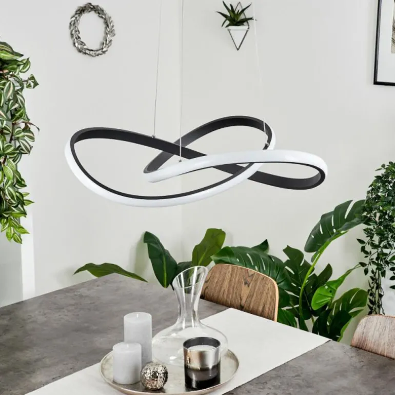 Suspension Pitasch LED Noir, 1 lumière