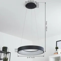 Suspension Playas LED Noir, 1 lumière