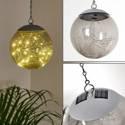 Suspension Pollenca LED Fumée, Noir, 20 lumières