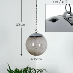 Suspension Pollenca LED Fumée, Noir, 20 lumières