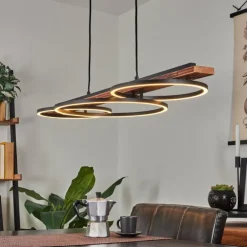 Suspension Pompu LED Brun, Noir, 3 lumières