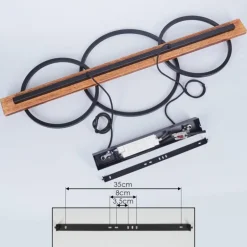 Suspension Pompu LED Brun, Noir, 3 lumières