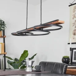 Suspension Pompu LED Brun, Noir, 3 lumières