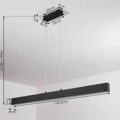 Suspension Poroporo LED Noir, 1 lumière