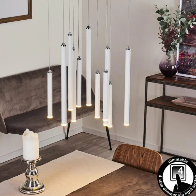 Suspension Porquera LED Blanc, 11 lumières