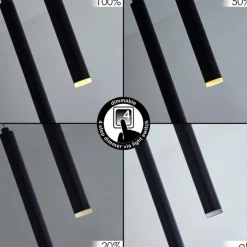 Suspension Porquera LED Noir, 11 lumières