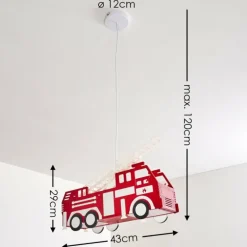 Suspension Praya Rouge, 2 lumières