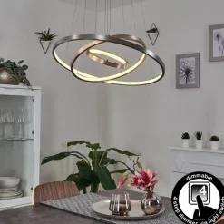 Suspension Preci LED Nickel mat, 1 lumière