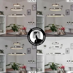 Suspension Preci LED Nickel mat, 1 lumière