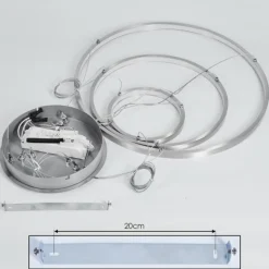 Suspension Preci LED Nickel mat, 1 lumière