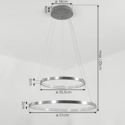 Suspension Preci LED Nickel mat, 1 lumière