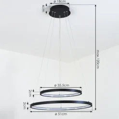 Suspension Preci LED Noir, 1 lumière